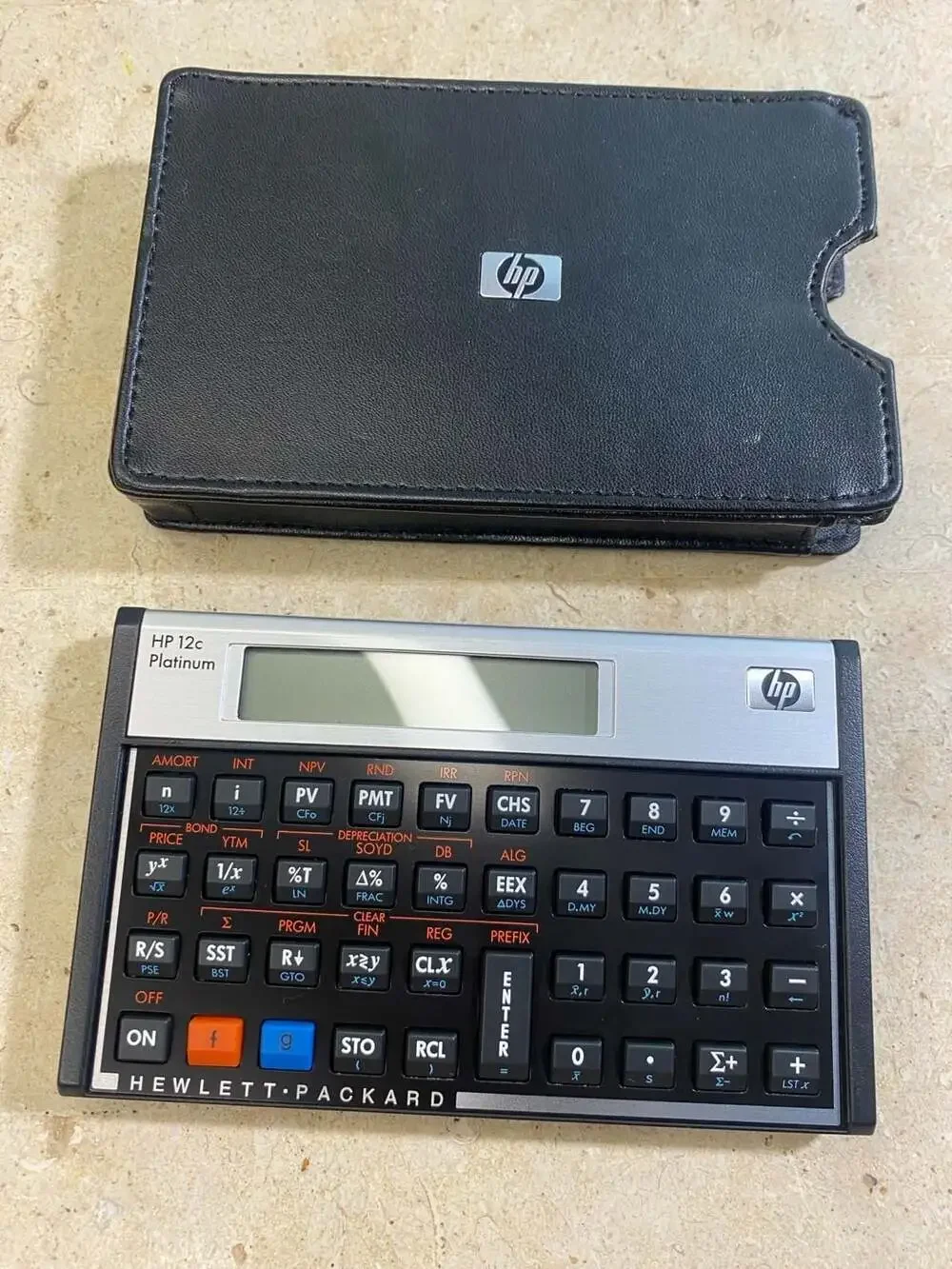 HP 12c Platinum Financial Calculator with Leather Case